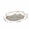14x9-Inch Gold Mirrored Metal Geometric Decorative Serving Tray